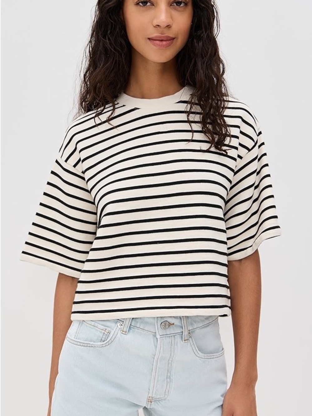 ANINE BING Myers Cropped Tee XS